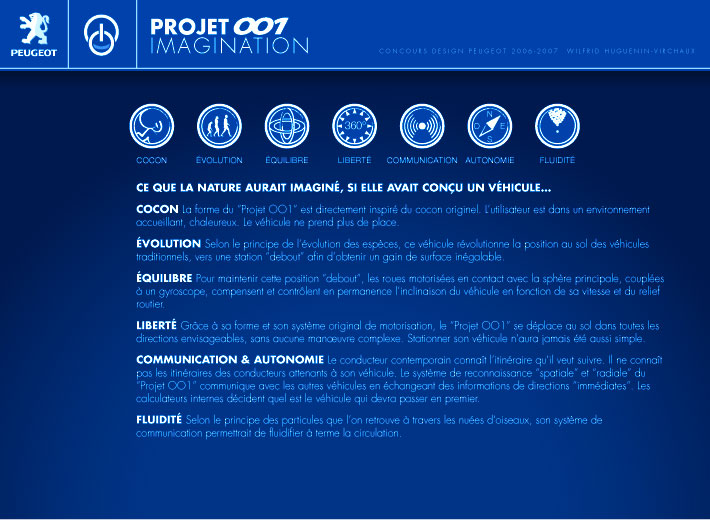 Peugeot; Concept Car; Concours Design Peugeot; 2006-2007